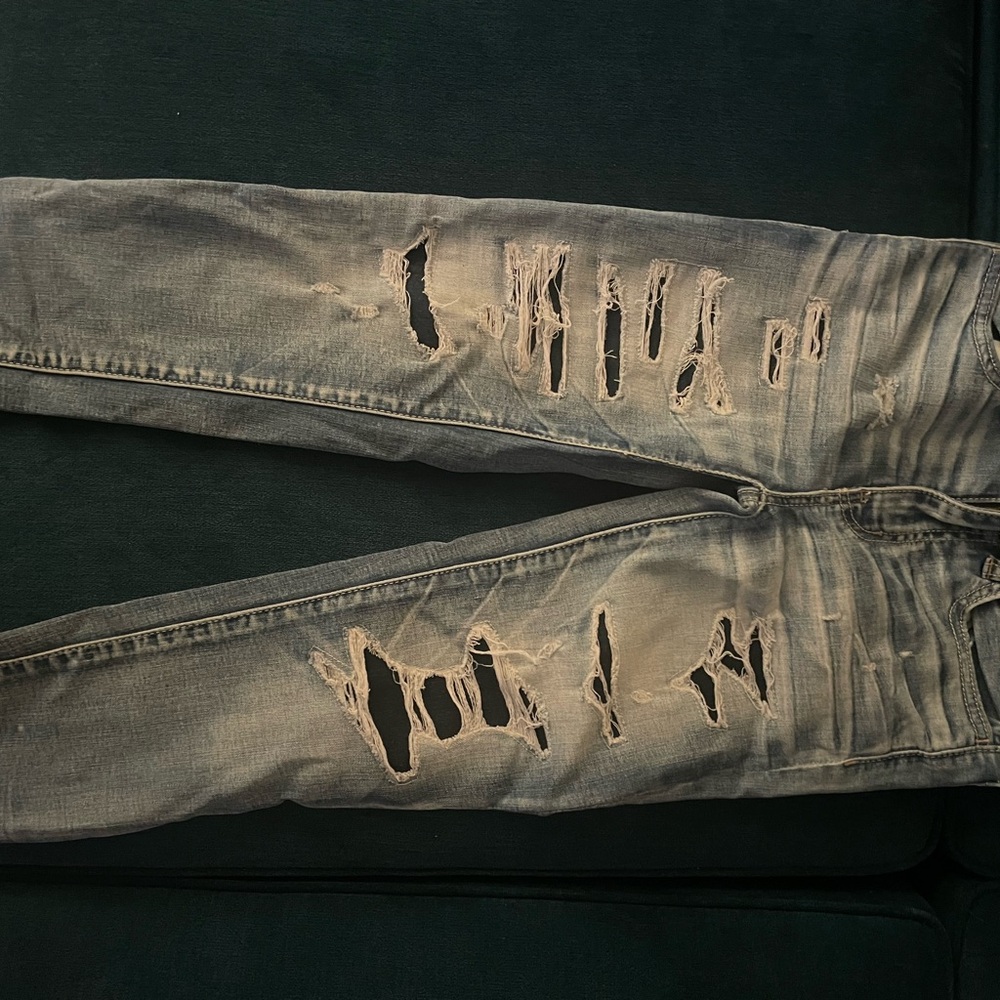 American Eagle Outfitters Gray Ankle Cropped Jeans